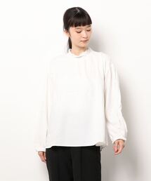 Samansa Mos2 | スタンド襟レースブラウス(シャツ/ブラウス)