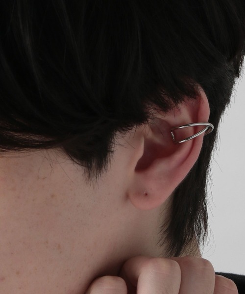 RAGEBLUE(レイジブルー)の「デザインイヤカフ/リング/260717(イヤーカフ・メンズ・その他1/ホワイト/オフホワイト・FREE)」の3枚目の写真