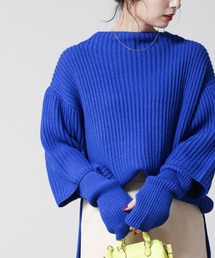 frames RAY CASSIN | 【WEB限定】アームウォーマー付ボトルネック片畦ニットプルオーバー(ニット/セーター)