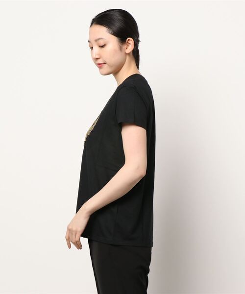 ZADIG&VOLTAIRE（ザディグ　エ　ヴォルテール）の「ZOE DOUBLE HEART CANNETILLE（Tシャツ/カットソー・レディース・ブラック・S/M/XS）」の4枚目の写真