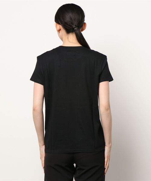ZADIG&VOLTAIRE（ザディグ　エ　ヴォルテール）の「ZOE DOUBLE HEART CANNETILLE（Tシャツ/カットソー・レディース・ブラック・S/M/XS）」の5枚目の写真
