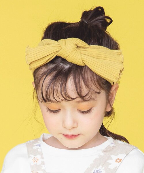 BREEZE（ブリーズ）の「リブヘアバンド（ヘアバンド・キッズ・イエロー/ベージュ/オレンジ/アイボリー・56/50）」の7枚目の写真