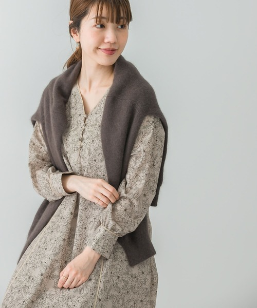 URBAN RESEARCH Sonny Label（アーバンリサーチサニーレーベル）の「ハンドライティングプリントワンピース（ワンピース・レディース・ブラック/ベージュ・FREE）」の5枚目の写真