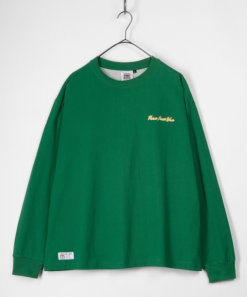 VISION STREET WEAR(ヴィジョンストリートウェア)の「【VISION STREET WEAR/ヴィジョンストリートウェア】バックプリント スケボーサテンワッペン刺繍 ロンT/ 長袖Tシャツ(Tシャツ/カットソー・メンズ・ホワイト/ブラック/ブルー/グリーン・M/L/XL)」の13枚目の写真