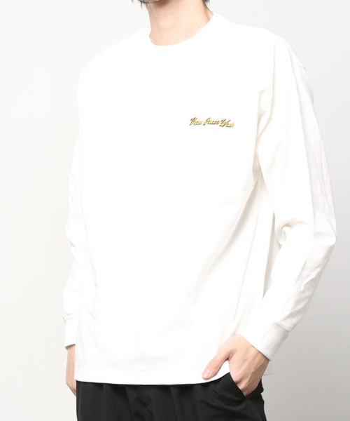 VISION STREET WEAR(ヴィジョンストリートウェア)の「【VISION STREET WEAR/ヴィジョンストリートウェア】バックプリント スケボーサテンワッペン刺繍 ロンT/ 長袖Tシャツ(Tシャツ/カットソー・メンズ・ホワイト/ブラック/ブルー/グリーン・M/L/XL)」の6枚目の写真