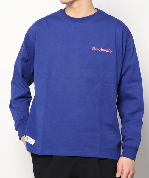 VISION STREET WEAR(ヴィジョンストリートウェア)の「【VISION STREET WEAR/ヴィジョンストリートウェア】バックプリント スケボーサテンワッペン刺繍 ロンT/ 長袖Tシャツ(Tシャツ/カットソー・メンズ・ホワイト/ブラック/ブルー/グリーン・M/L/XL)」の12枚目の写真