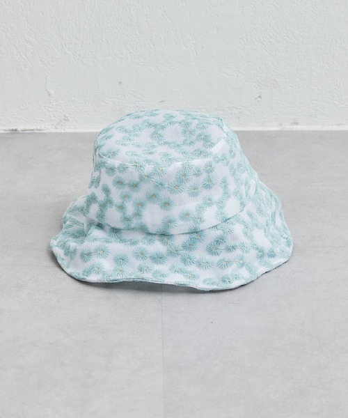 HELLO.SANFRANCISCO(ハローサンフランシスコ)の「【HELLO.SANFRANCISCO】透かしフラワーバケットハット(ハット・レディース・ブラック/ブルー・ONE SIZE)」の5枚目の写真