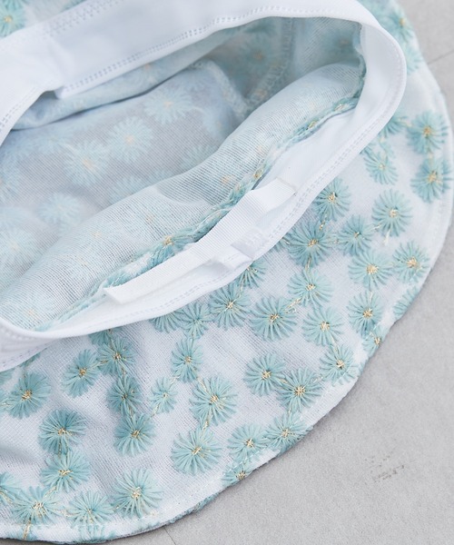 HELLO.SANFRANCISCO(ハローサンフランシスコ)の「【HELLO.SANFRANCISCO】透かしフラワーバケットハット(ハット・レディース・ブラック/ブルー・ONE SIZE)」の3枚目の写真