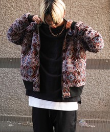 VENCEEXCHANGE | リバーシブルビッグシルエットMA-1　　　ミリタリー/フライトジャケット/ゴブラン/オーバーサイズ(MA-1)