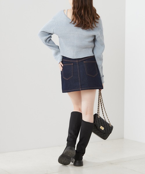 Chico（チコ）の「【新色追加】メランジショート丈カーディガン+キャミSET（カーディガン/ボレロ・レディース・ブラック/ピンク/ブルー/アイボリー/ホワイト・FREE）」の19枚目の写真