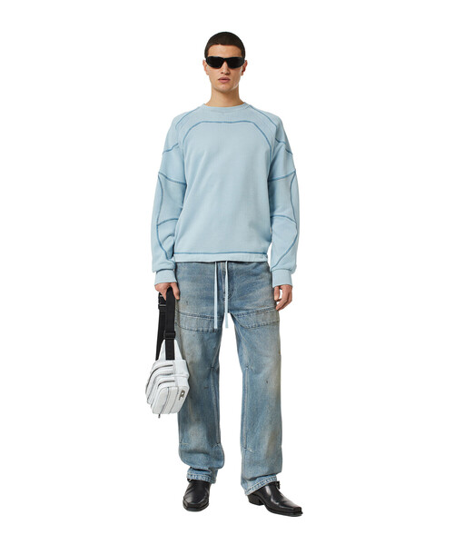 DIESEL(ディーゼル)の「メンズ スウェット サステナブル(スウェット・メンズ・グレー/ブルー/オレンジ・LARGE/MEDIUM/SMALL/X-LARGE/XX-LARGE/X-SMALL)」の17枚目の写真