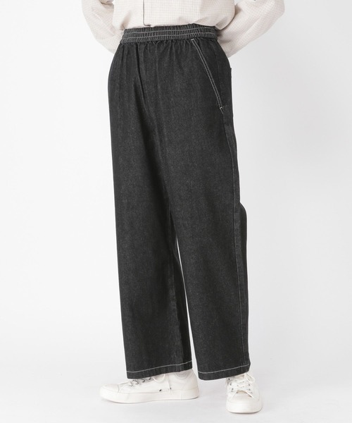 studio CLIP（スタディオクリップ）の「ストレートイージーデニムパンツ（デニムパンツ・レディース・ブラック/ライトブルー/インディゴブルー・MEDIUM/LARGE/X-LARGE/XX-LARGE/XXX-LARGE/PF）」の12枚目の写真