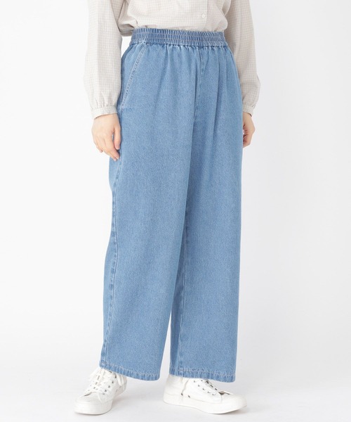 studio CLIP（スタディオクリップ）の「ストレートイージーデニムパンツ（デニムパンツ・レディース・ブラック/ライトブルー/インディゴブルー・MEDIUM/LARGE/X-LARGE/XX-LARGE/XXX-LARGE/PF）」の13枚目の写真