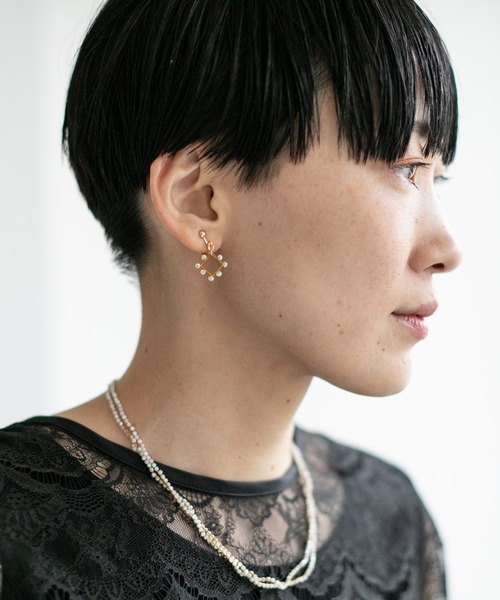 note et silence （ノートエシロンス）の「【 AMB100貨 】ケッショウ シカク イヤリング（イヤリング・レディース・その他・FREE）」の2枚目の写真