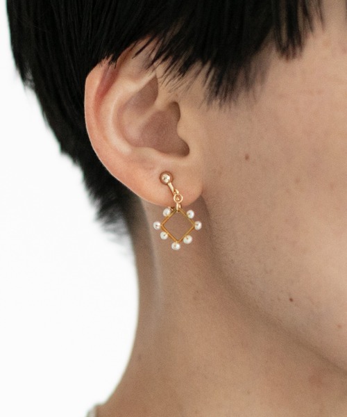 note et silence （ノートエシロンス）の「【 AMB100貨 】ケッショウ シカク イヤリング（イヤリング・レディース・その他・FREE）」の3枚目の写真