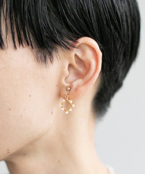 note et silence （ノートエシロンス）の「【 AMB100貨 】ケッショウ シカク イヤリング（イヤリング・レディース・その他・FREE）」の5枚目の写真