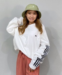 adidas/アディダス ビッグシルエット スリーストライプス スリーブプリントロンT/ロングスリーブTEE KO407