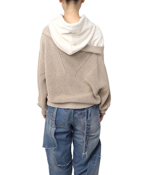トレーナー スウェット Sweater Combined Hoodie レディース Maison MIHARA YASUHIRO（メゾンミハラヤスヒロ）の「Sweater
