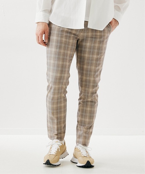 417 EDIFICE（フォーワンセブンエディフィス）の「チェックスリムパンツ（スラックス・メンズ・ベージュ系その他・SMALL/MEDIUM/LARGE）」の2枚目の写真