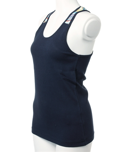 チャイハネ（チャイハネ）の「【チャイハネ】カラフルボーダータンクトップ（タンクトップ・レディース・オレンジ/ネイビー/ターコイズブルー/ホワイト・FREE）」の8枚目の写真