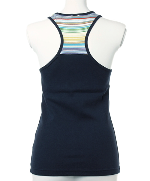 チャイハネ（チャイハネ）の「【チャイハネ】カラフルボーダータンクトップ（タンクトップ・レディース・オレンジ/ネイビー/ターコイズブルー/ホワイト・FREE）」の9枚目の写真