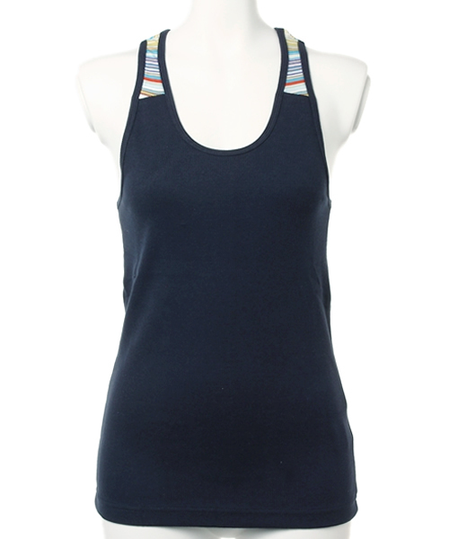 チャイハネ（チャイハネ）の「【チャイハネ】カラフルボーダータンクトップ（タンクトップ・レディース・オレンジ/ネイビー/ターコイズブルー/ホワイト・FREE）」の5枚目の写真