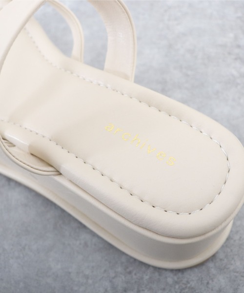 archives（アルシーヴ）の「厚底ラインサンダル（サンダル・レディース・ブラック/ベージュ/アイボリー・MEDIUM/LARGE）」の9枚目の写真