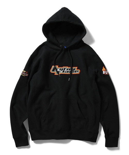 Lafayette（ラファイエット）の「LFYT ラファイエット [Lafayette] - フレーム ロゴ プルオーバー パーカー スウェットシャツ [LFYT FLAME LOGO HOODED SWEATSHIRT]（パーカー・メンズ・ブラック/ナチュラル/ロイヤルブルー・MEDIUM/LARGE/X-LARGE/XX-LARGE）」の2枚目の写真