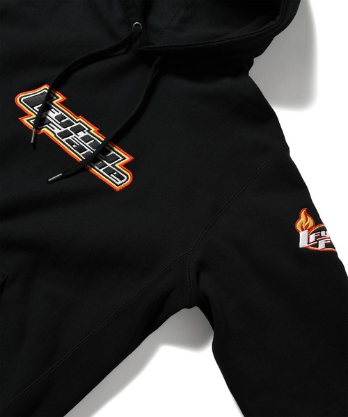 Lafayette（ラファイエット）の「LFYT ラファイエット [Lafayette] - フレーム ロゴ プルオーバー パーカー スウェットシャツ [LFYT FLAME LOGO HOODED SWEATSHIRT]（パーカー・メンズ・ブラック/ナチュラル/ロイヤルブルー・MEDIUM/LARGE/X-LARGE/XX-LARGE）」の6枚目の写真