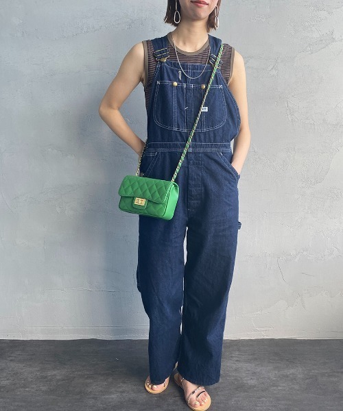 MILLER（ミラー）の「[MILLER/ミラー] 別注 配色パネルリブ ボーダータンクトップ（Tシャツ/カットソー・レディース・ブラウン/グリーン/ライム/ネイビー/ピンク/オレンジ・F）」の19枚目の写真