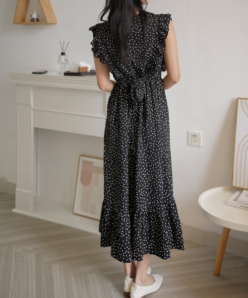 チェック柄ショルダーリボンワンピース[on266] | レディース