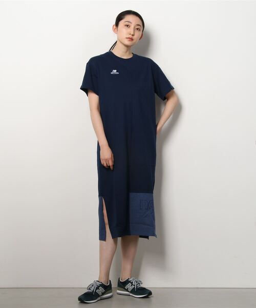 NEW BALANCE（ニューバランス）の「【別注】ニューバランス New Balance Renew ショートスリーブドレス_ 限定コラボ（ワンピース・レディース・ネイビー/ライトベージュ/ブラック・L/M/XL/S）」の3枚目の写真