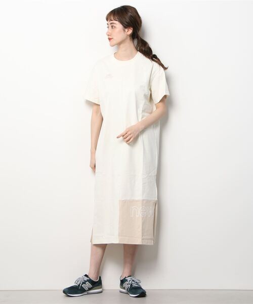 NEW BALANCE（ニューバランス）の「【別注】ニューバランス New Balance Renew ショートスリーブドレス_ 限定コラボ（ワンピース・レディース・ネイビー/ライトベージュ/ブラック・L/M/XL/S）」の2枚目の写真