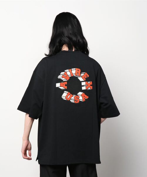 AVIREX（アヴィレックス）の「【直営店限定】サークル ロゴ ショートスリーブ Tシャツ/CIRCLE LOGO SHORT SLEEVE T-SHIRT（Tシャツ/カットソー・レディース・グレー/ホワイト/ブラック・LARGE/MEDIUM）」の6枚目の写真