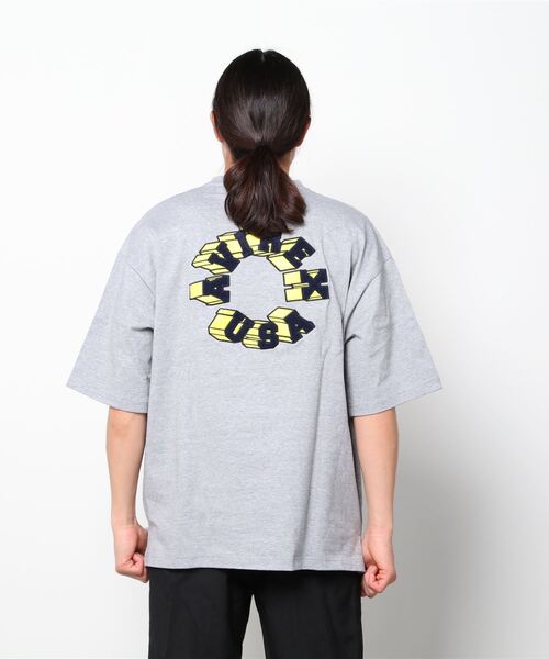 AVIREX（アヴィレックス）の「【直営店限定】サークル ロゴ ショートスリーブ Tシャツ/CIRCLE LOGO SHORT SLEEVE T-SHIRT（Tシャツ/カットソー・レディース・グレー/ホワイト/ブラック・LARGE/MEDIUM）」の5枚目の写真