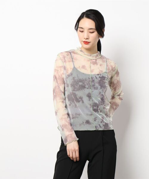 ems excite(エムズエキサイト)の「タイダイインナーカットソー(Tシャツ/カットソー・レディース・ブラック/ピンク/グリーン・FREE)」の8枚目の写真