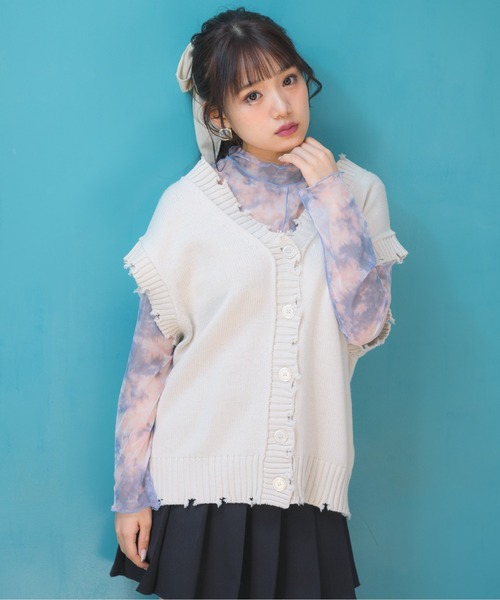 ems excite(エムズエキサイト)の「タイダイインナーカットソー(Tシャツ/カットソー・レディース・ブラック/ピンク/グリーン・FREE)」の11枚目の写真