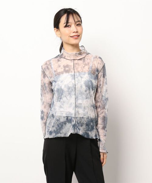 ems excite(エムズエキサイト)の「タイダイインナーカットソー(Tシャツ/カットソー・レディース・ブラック/ピンク/グリーン・FREE)」の6枚目の写真