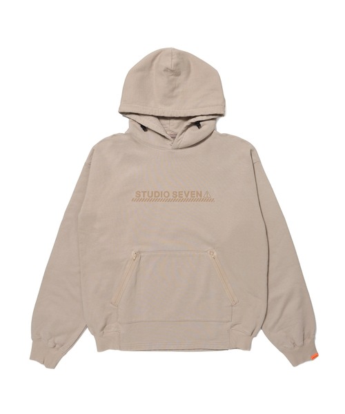 STUDIO SEVEN(スタジオ セブン)の「Front Logo Back Raglan Hoodie【STUDIOSEVEN/スタジオセブン】(パーカー・メンズ・ホワイト/ベージュ/パープル・MEDIUM/LARGE/X-LARGE)」の2枚目の写真