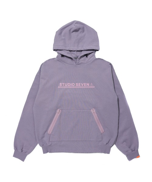 STUDIO SEVEN(スタジオ セブン)の「Front Logo Back Raglan Hoodie【STUDIOSEVEN/スタジオセブン】(パーカー・メンズ・ホワイト/ベージュ/パープル・MEDIUM/LARGE/X-LARGE)」の3枚目の写真
