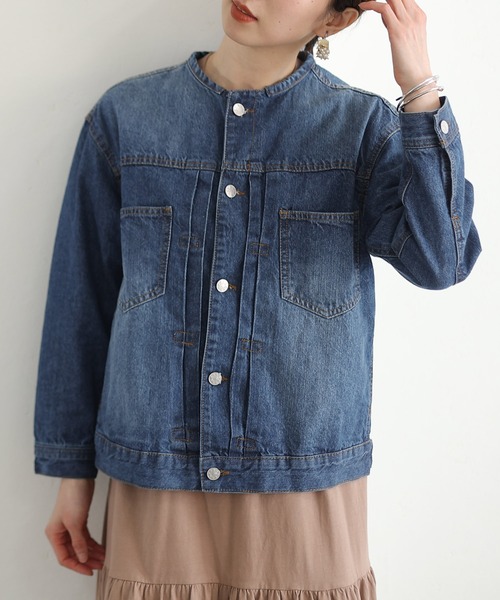 関税込☆*ALAIA*ファスナー式 ラウンド デニムジャケット ALAÏA スノーデニム製 ラウンド レーシングジャケット