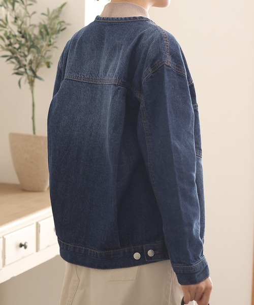 ラウンドカラーGジャン（デニムジャケット）｜ElegChic（エレグシック）