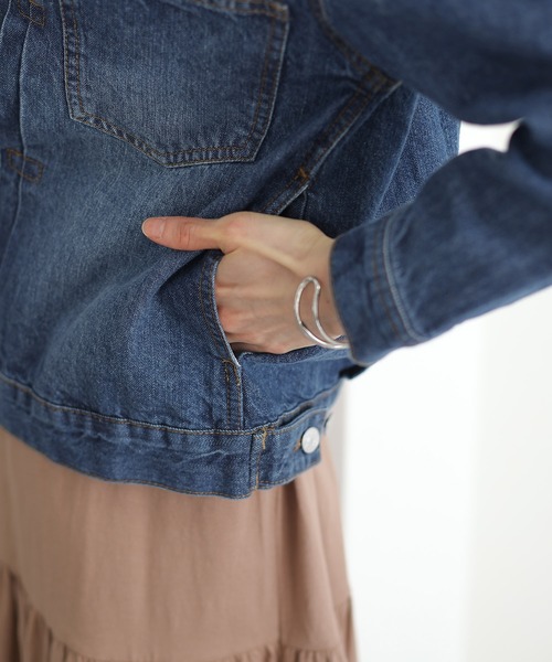 ラウンドカラーGジャン（デニムジャケット）｜ElegChic（エレグシック）