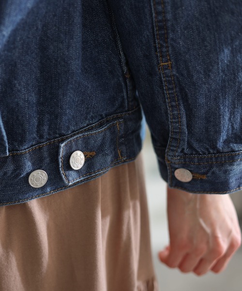 ラウンドカラーGジャン（デニムジャケット）｜ElegChic（エレグシック）
