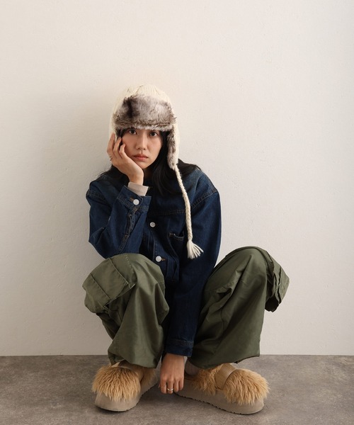 ElegChic（エレグシック）の「ラウンドカラーGジャン（デニムジャケット・レディース・ネイビー/ブルー/グレー・3L/L/XL/4L/M）」の19枚目の写真