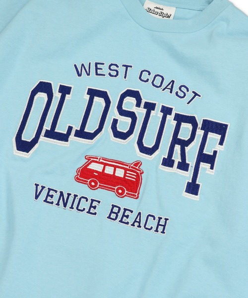 SPINNS（スピンズ）の「【ビッグシルエット】OLDSURF刺繍ロゴビッグTシャツ（Tシャツ/カットソー・メンズ・レッド/サックスブルー/ホワイト/イエロー/グリーン・ONESIZE）」の9枚目の写真