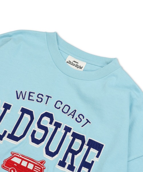 SPINNS（スピンズ）の「【ビッグシルエット】OLDSURF刺繍ロゴビッグTシャツ（Tシャツ/カットソー・メンズ・レッド/サックスブルー/ホワイト/イエロー/グリーン・ONESIZE）」の10枚目の写真