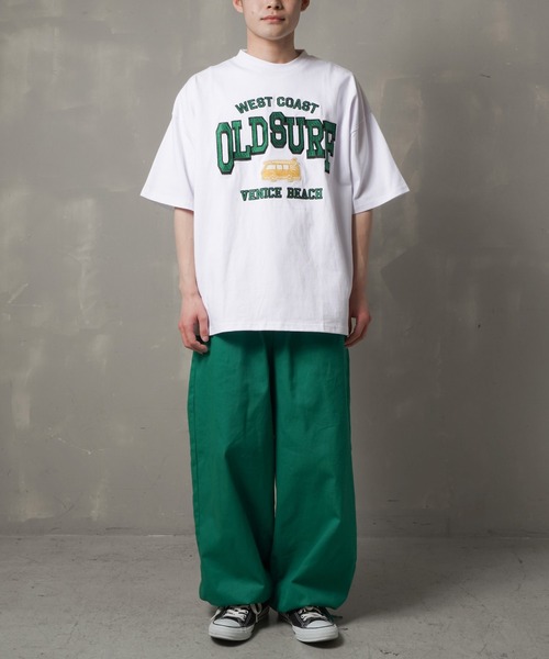 SPINNS（スピンズ）の「【ビッグシルエット】OLDSURF刺繍ロゴビッグTシャツ（Tシャツ/カットソー・メンズ・レッド/サックスブルー/ホワイト/イエロー/グリーン・ONESIZE）」の13枚目の写真