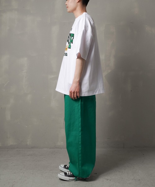 SPINNS（スピンズ）の「【ビッグシルエット】OLDSURF刺繍ロゴビッグTシャツ（Tシャツ/カットソー・メンズ・レッド/サックスブルー/ホワイト/イエロー/グリーン・ONESIZE）」の15枚目の写真