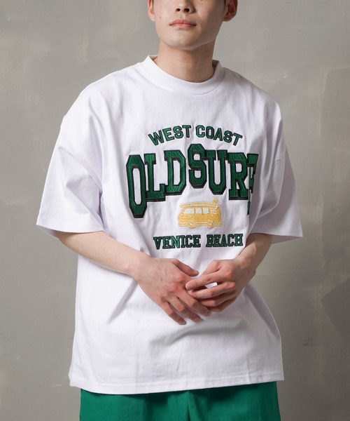 SPINNS（スピンズ）の「【ビッグシルエット】OLDSURF刺繍ロゴビッグTシャツ（Tシャツ/カットソー・メンズ・レッド/サックスブルー/ホワイト/イエロー/グリーン・ONESIZE）」の18枚目の写真